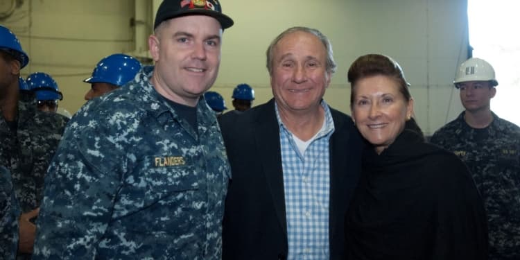 Michael Reagan Aboard USS Ronald Reagan Tokyo